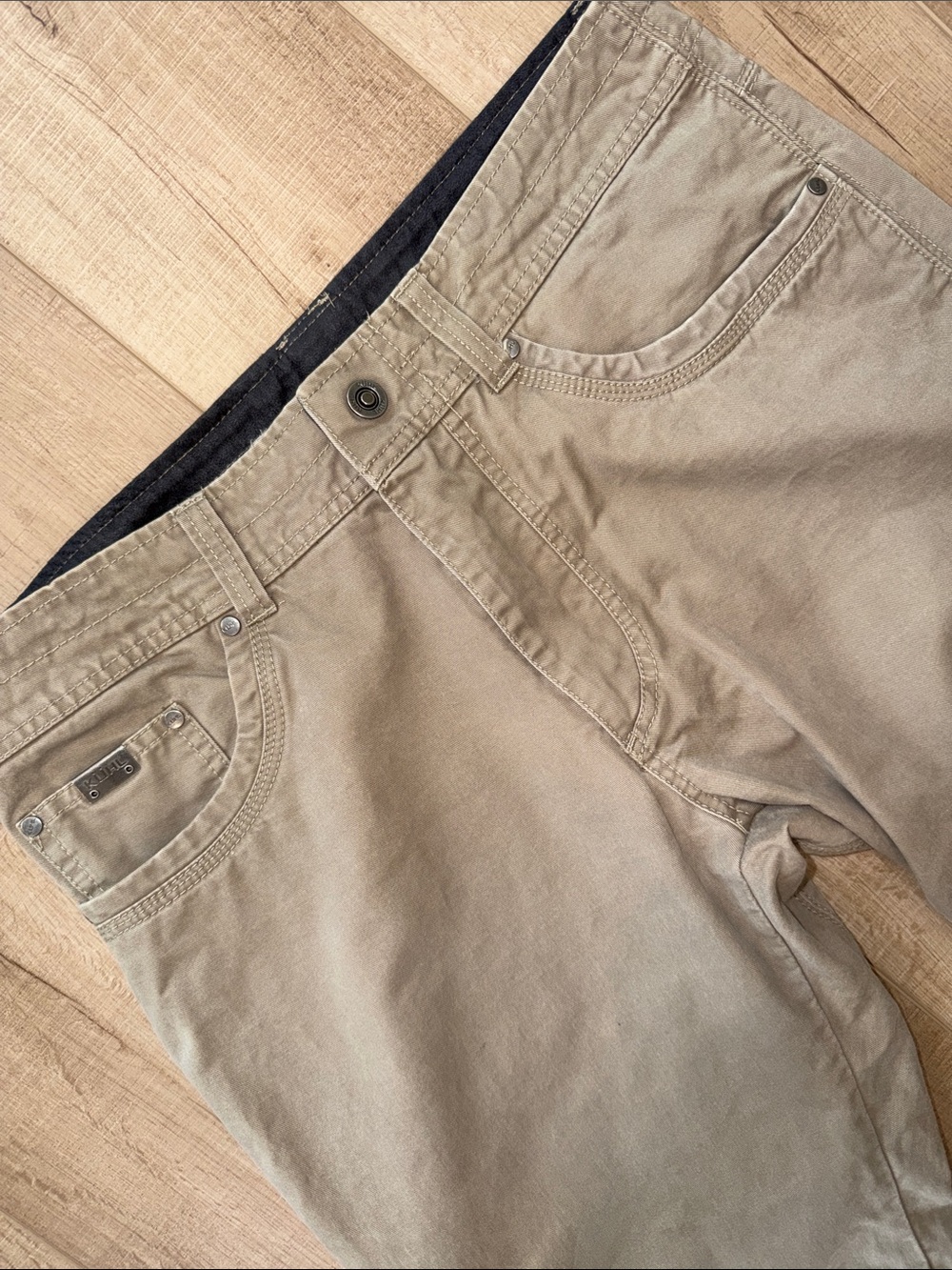 Kuhl Men's REBEL Original Saddle Stitched Jean- Khaki Tan-34X34